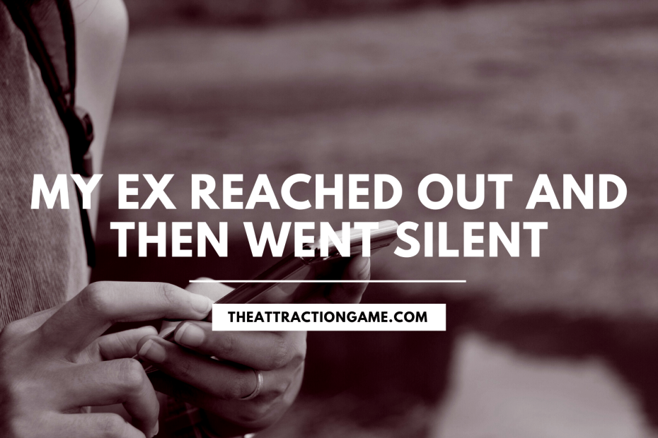 my ex reached out and then went silent, ex went silent on me, ex contact me and then went silent